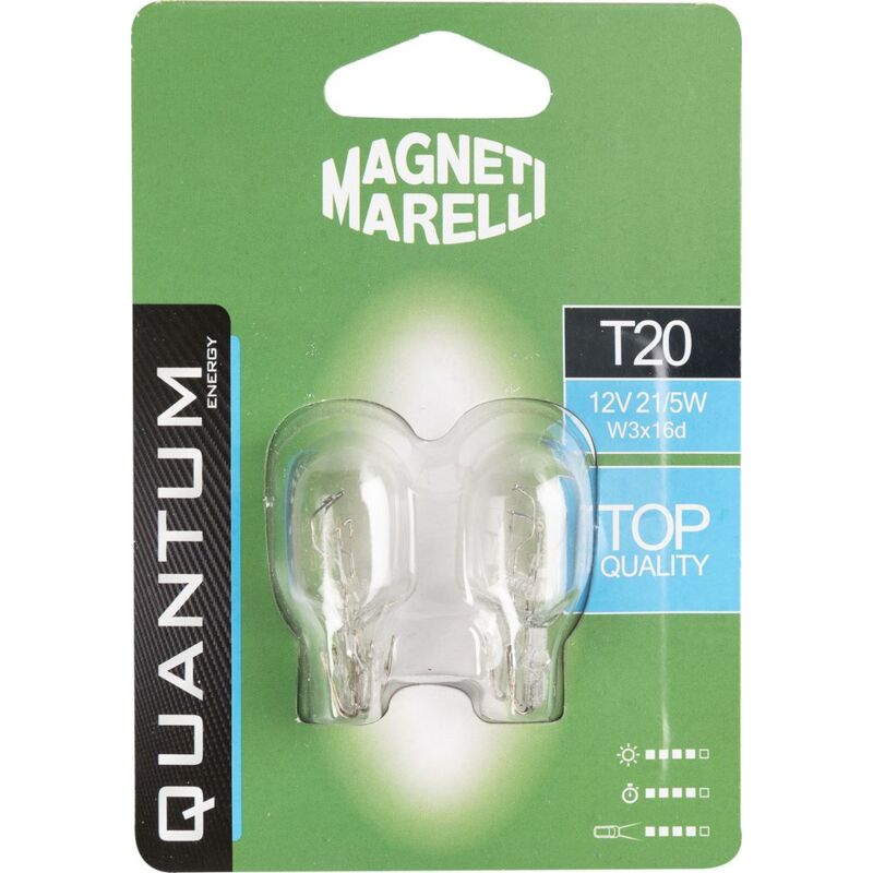 foto del prodotto magneti marelli t20 coppia di lampadine auto 12v 21 5w attacco w3x16d