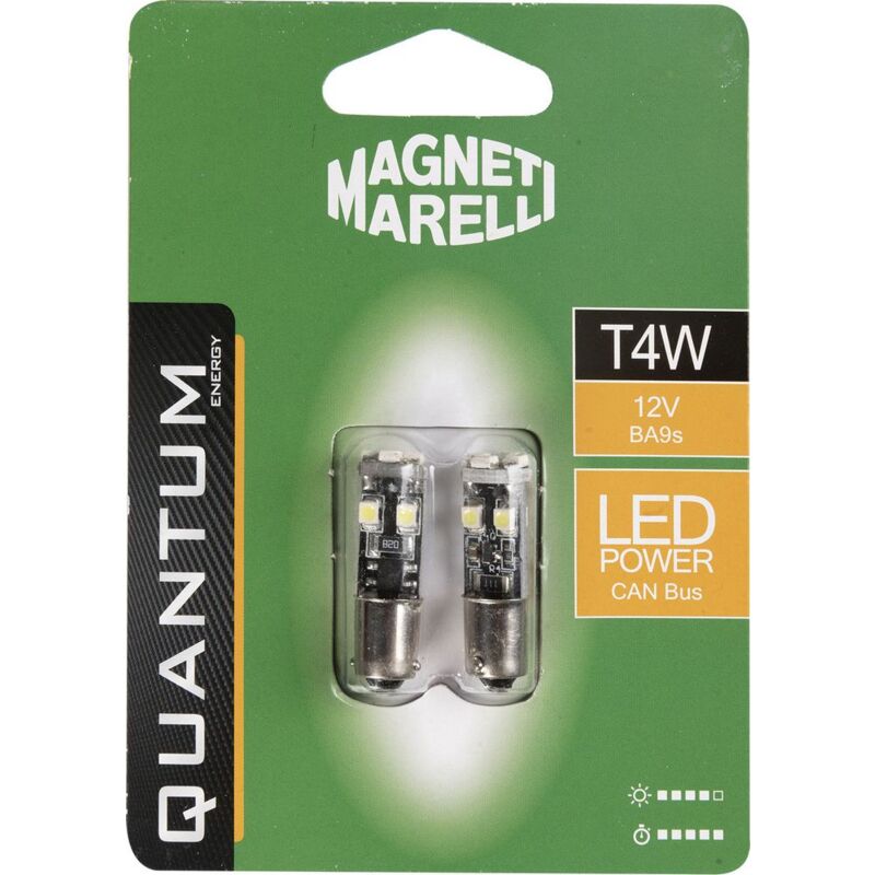 foto del prodotto magneti marelli t4w coppia di lampadine auto led 8smd 12v attacco ba9s