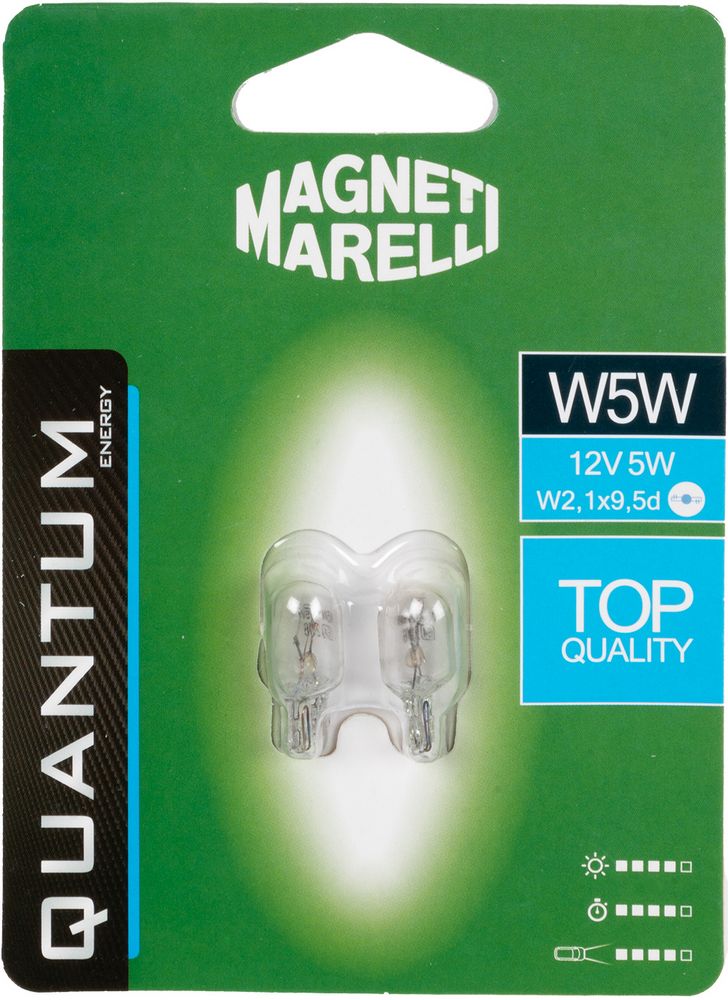 foto del prodotto magneti marelli w5w coppia lampadine auto vetro 12v 5w attacco w2,1x9,5d