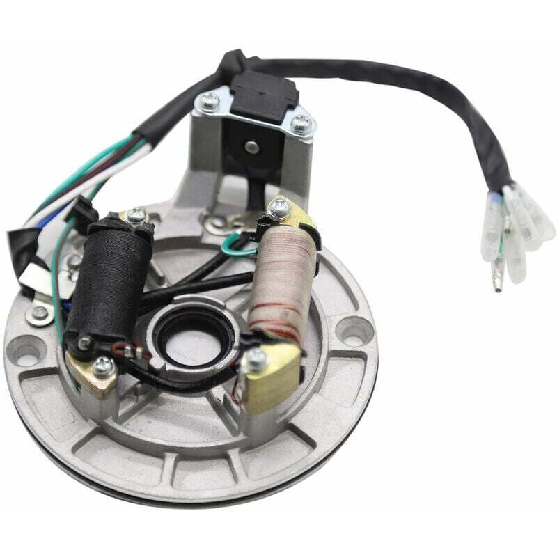 foto del prodotto magneto stator per 49cc 50cc 70cc 90cc 110cc 125cc kick start dirt bike motore orizzontale, nero