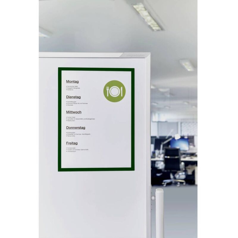 foto del prodotto magnetoplan 1130305 cornice magnetica verde din a4