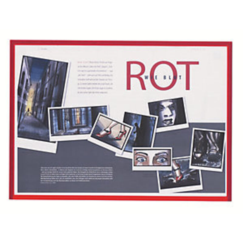 foto del prodotto magnetoplan 1130306 magnetofix cornice magnetica din a4 rosso 5 pz.