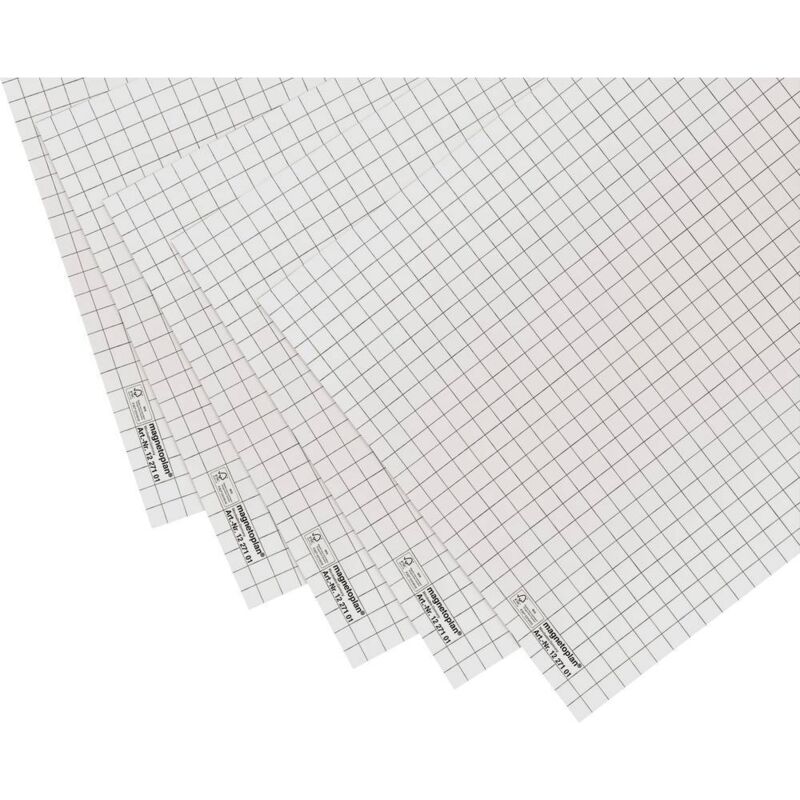 foto del prodotto magnetoplan 1227301 blocco fogli di ricambio per flipchart numero di fogli 100 a quadretti 650 mm x 930 mm bianco
