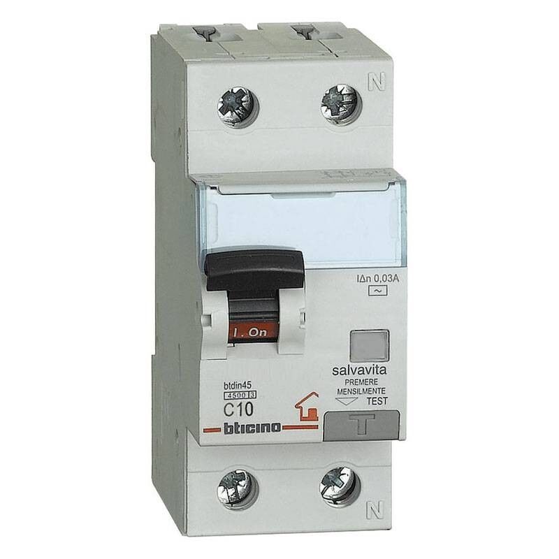 foto del prodotto magnetotermico differenziale 10a 1p n 4,5ka gc8813ac10 bticino