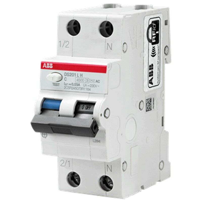 foto del prodotto magnetotermico differenziale abb 32a 1p n 30ma c 4,5 ka ac 2m ds201lhc32ac30
