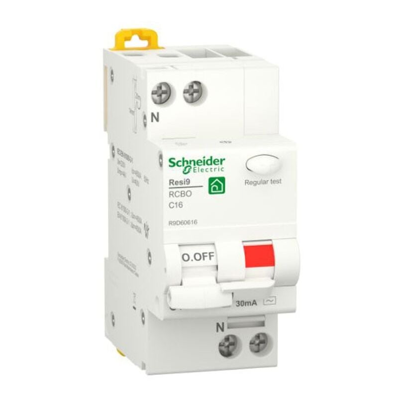 foto del prodotto magnetotermico differenziale schneider 16a 1p n 4,5ka 30ma ac curva c 2m r9d60616