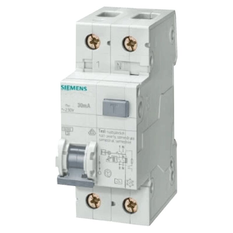 foto del prodotto magnetotermico differenziale siemens 10a 1p n 4,5 ka 30ma a curva c 2m 5su13537kk10
