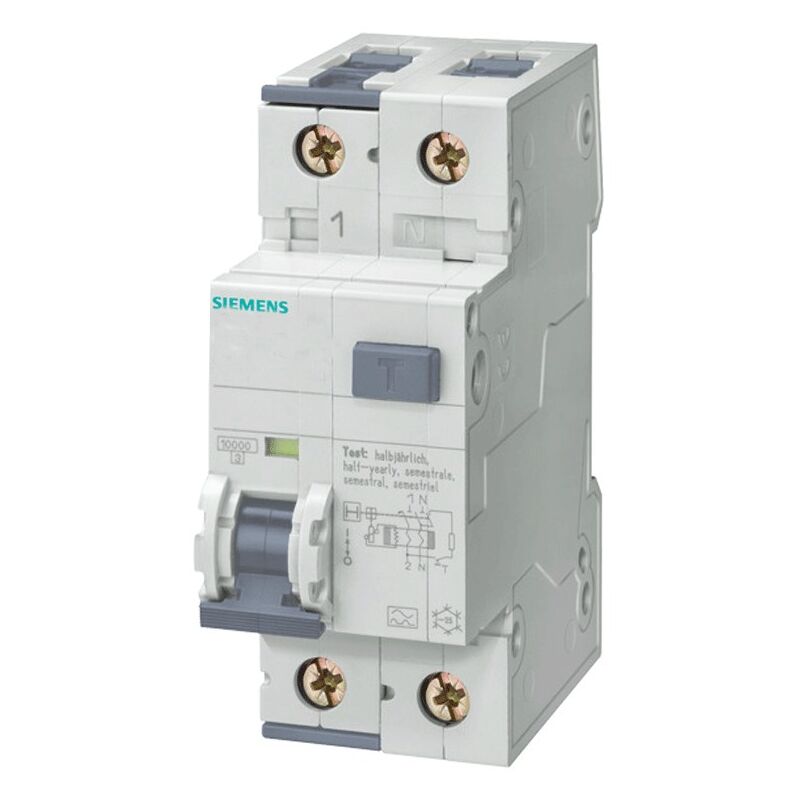 foto del prodotto magnetotermico differenziale siemens 25a 1p n 10ka 30ma curva c ac 2m 5su13541kk25