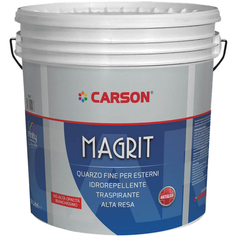 foto del prodotto magrit pittura al quarzo fino per esterno rivestimento murale per esterni bianco 14 lt carson