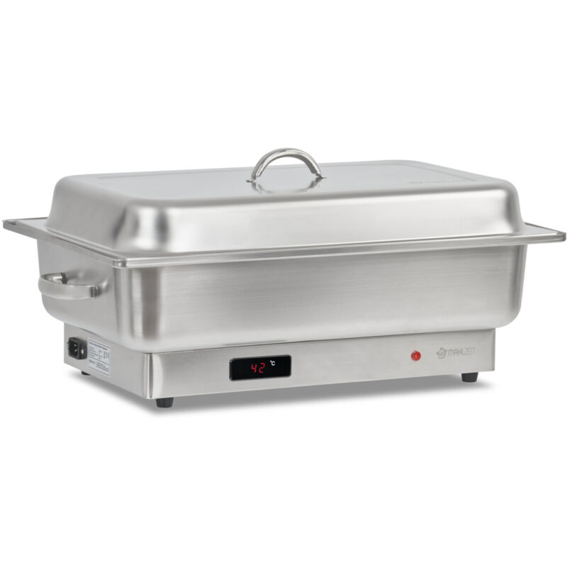 foto del prodotto mahlzeit scaldavivande elettrico in acciaio inox per contenitori gn 1 1, 8 litri, fino a 80 c con display