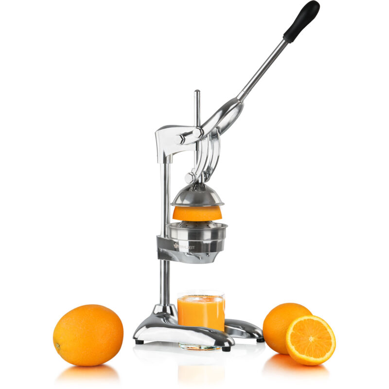 foto del prodotto mahlzeit spremifrutta in acciaio inox cordoba, argento, spremiagrumi manuale per arance, limoni, limette