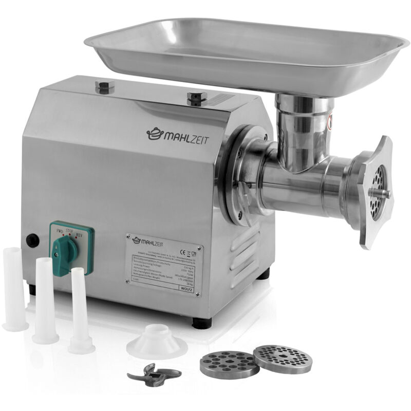 foto del prodotto mahlzeit tritacarne elettrico professionale zelsius in acciaio inox 750w 150kg h macchina per salsicce
