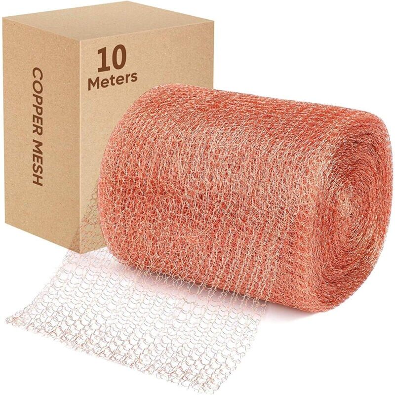 foto del prodotto maille de cuivre, 12,5 cm 1 m, maille de cuivre 100 pure, maille anti rats pour emp cher les limaces et les escargots afin de prot ger les semis de