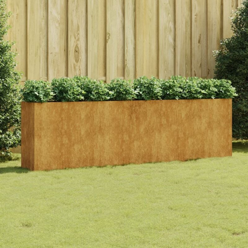 foto del prodotto maison chic fioriera rialzata da giardino,flowerpot,fioriera da esterno 280x40x80 cm in acciaio corten cnwi142061 bonnevie
