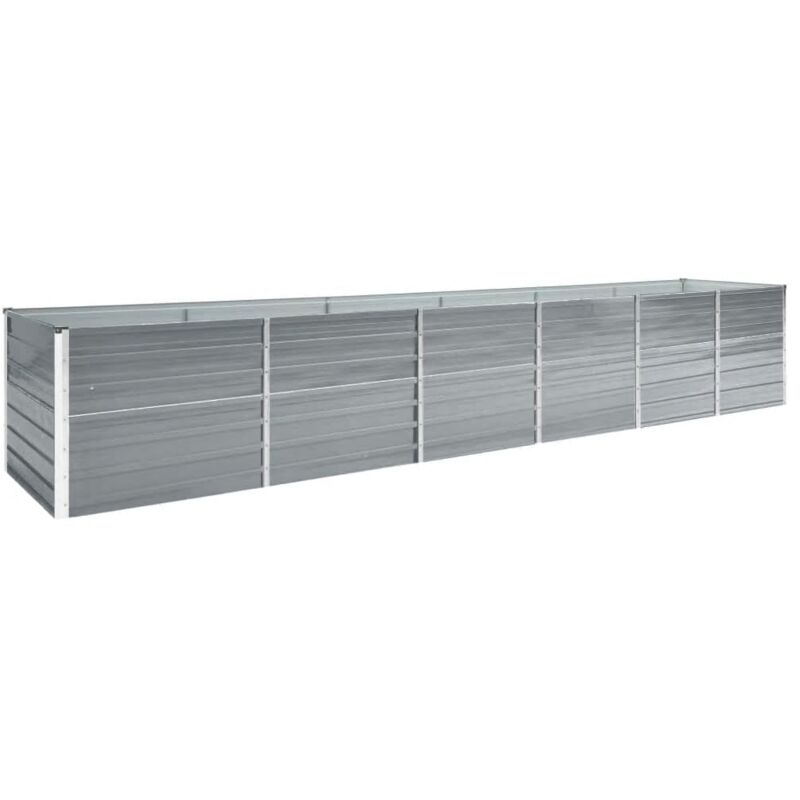 foto del prodotto maison chic fioriere,letto rialzato giardino,orti rialzati in acciaio zincato 480x80x77 cm grigio cnwi777606 bonnevie
