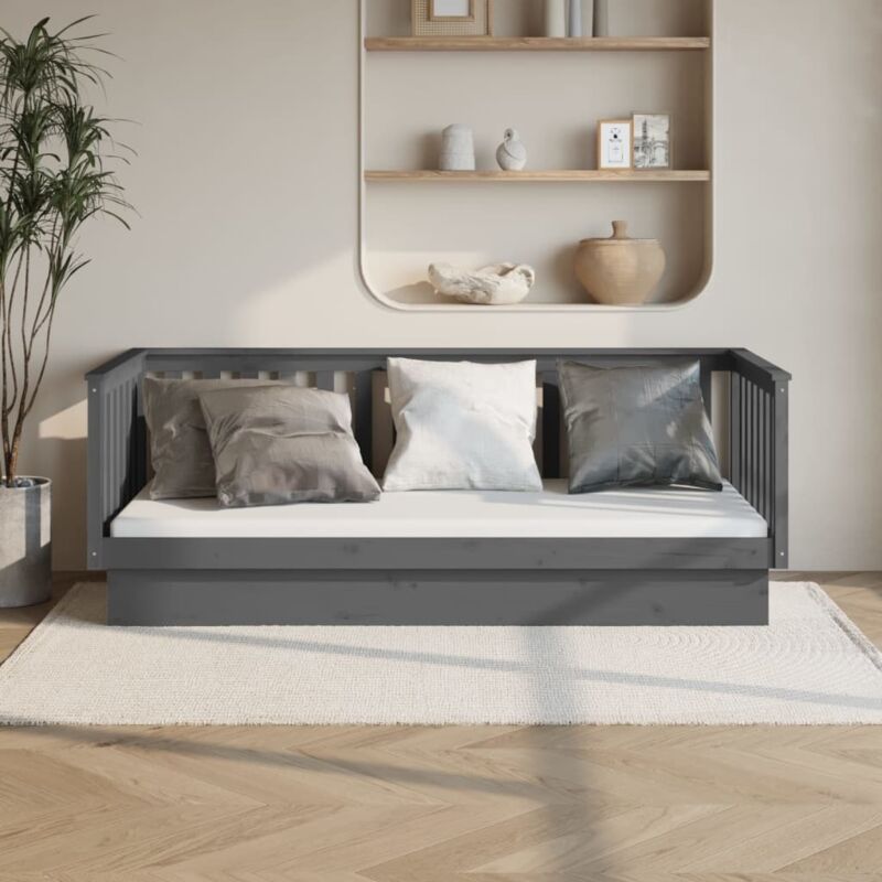 foto del prodotto maison chic furniture limited dormeuse grigia 100x200 cm in legno massello