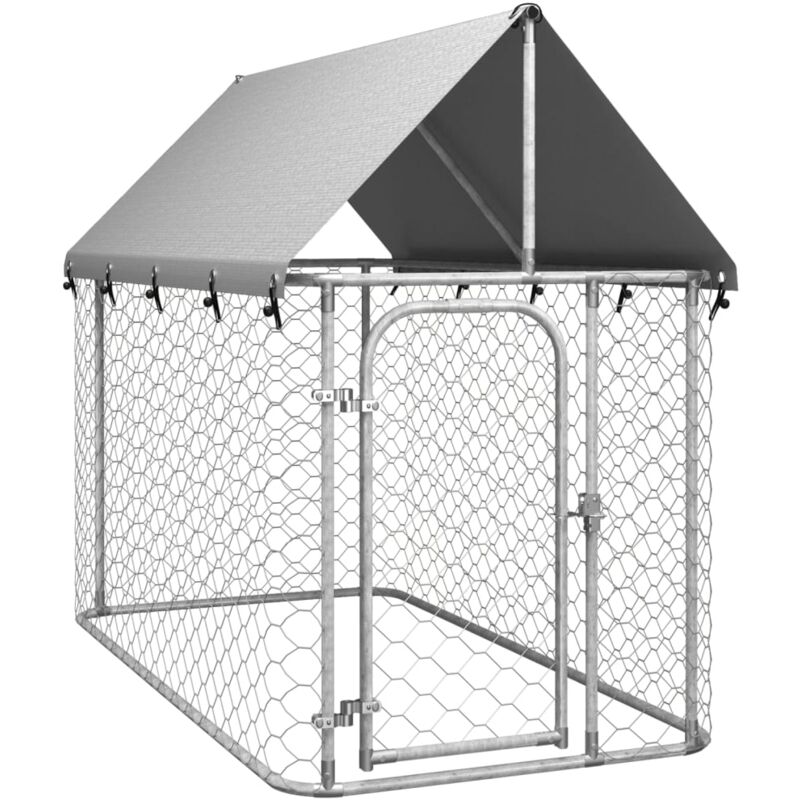 foto del prodotto maison chic gabbia per cani da esterno con tetto,box per cani,kennel per cani 200x100x150 cm nciw765898 bonnevie