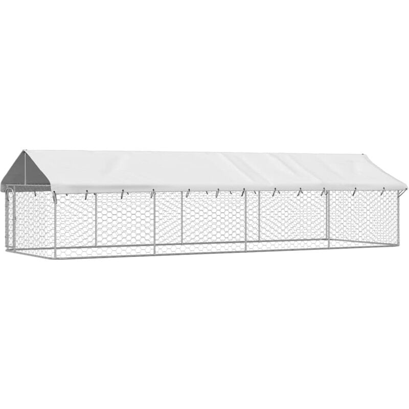 foto del prodotto maison chic gabbia per cani da esterno con tetto,box per cani,kennel per cani 600x200x150 cm nciw537394 bonnevie