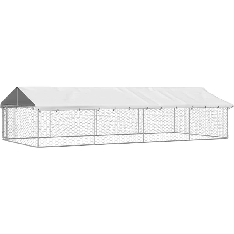 foto del prodotto maison chic gabbia per cani da esterno con tetto,box per cani,kennel per cani 600x300x150 cm nciw901848 bonnevie