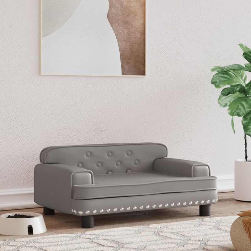 foto del prodotto maison chic lettino per cani,brandina per cani,divanetto per cani grigio 70x45x30 cm in similpelle cww698651 bonnevie