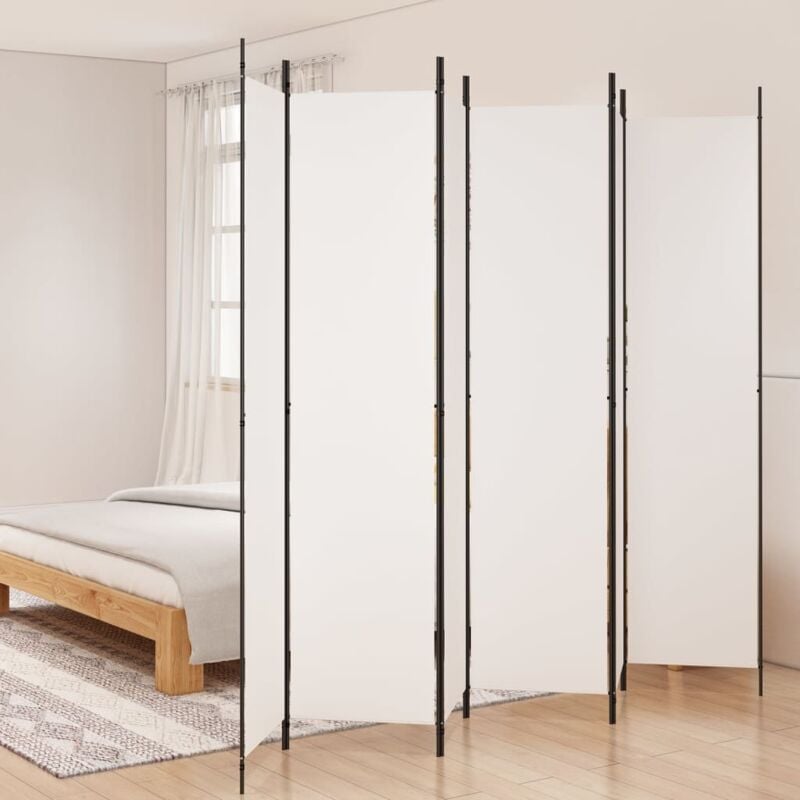 foto del prodotto maison chic paravento,divisorio a 4 pannelli,frangivista separ divisorio per ambienti bianco 300x220 cm tessuto bev90363 bonnevie