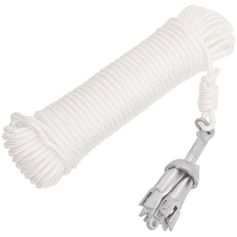 foto del prodotto maison exclusive furniture limited ancora pieghevole con corda argento 0,7kg