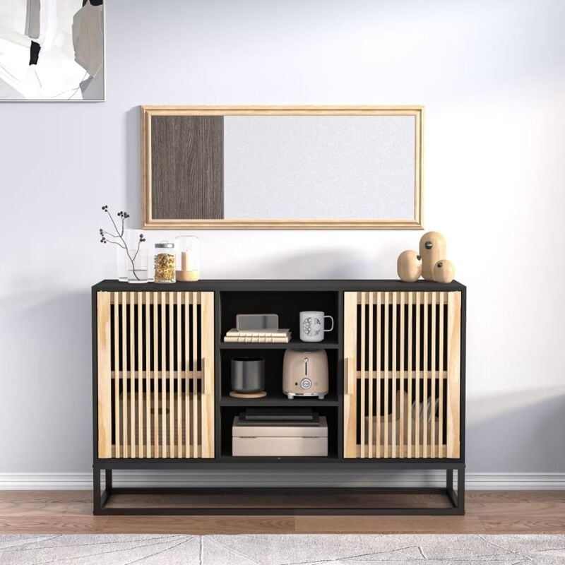 foto del prodotto maison exclusive furniture limited credenza nera 105x30x65 cm in legno