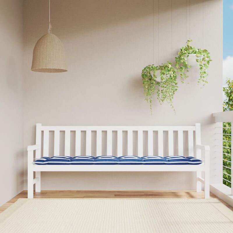 foto del prodotto maison exclusive furniture limited cuscino panca giardino righe bianche e blu