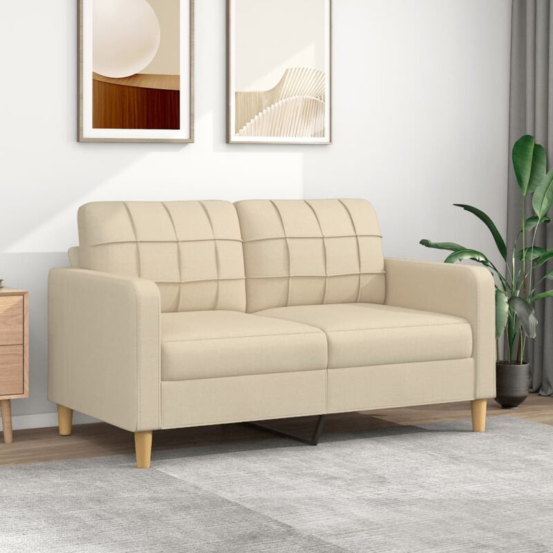 foto del prodotto maison exclusive furniture limited divano a 2 posti crema 140 cm in tessuto