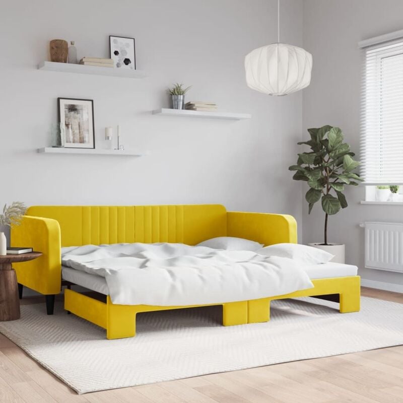 foto del prodotto maison exclusive furniture limited divano letto con letto estraibile giallo