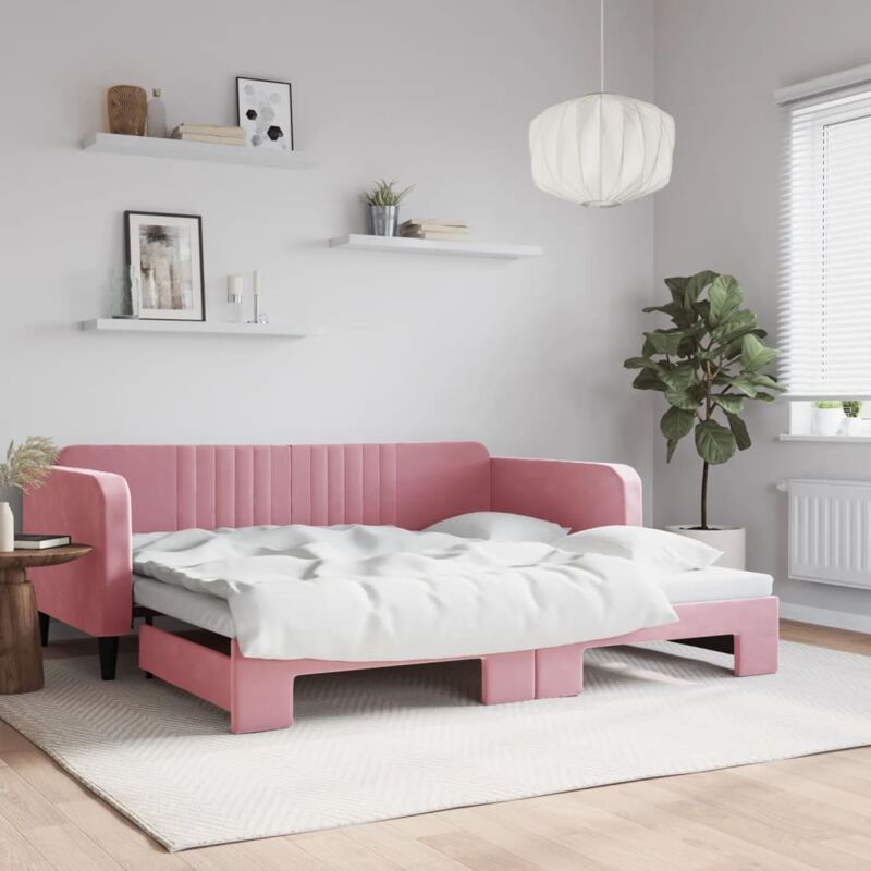 foto del prodotto maison exclusive furniture limited divano letto con letto estraibile rosa