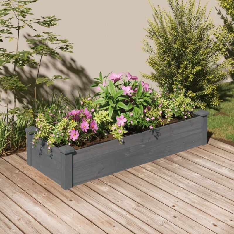 foto del prodotto maison exclusive furniture limited fioriera giardino con fodera grigia