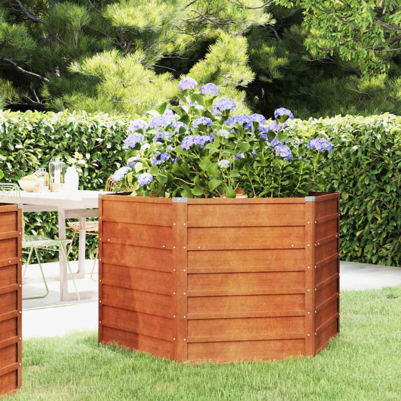 foto del prodotto maison exclusive furniture limited letto rialzato da giardino ruggine 129x129x77