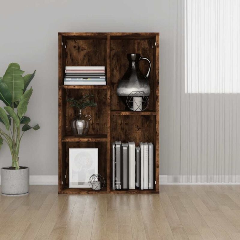 foto del prodotto maison exclusive furniture limited libreria credenza rovere fumo 50x25x80 cm in