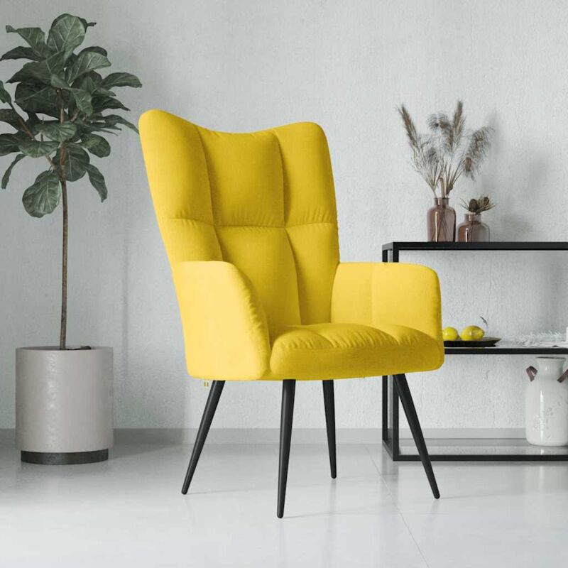 foto del prodotto maison exclusive furniture limited poltrona relax giallo senape in velluto