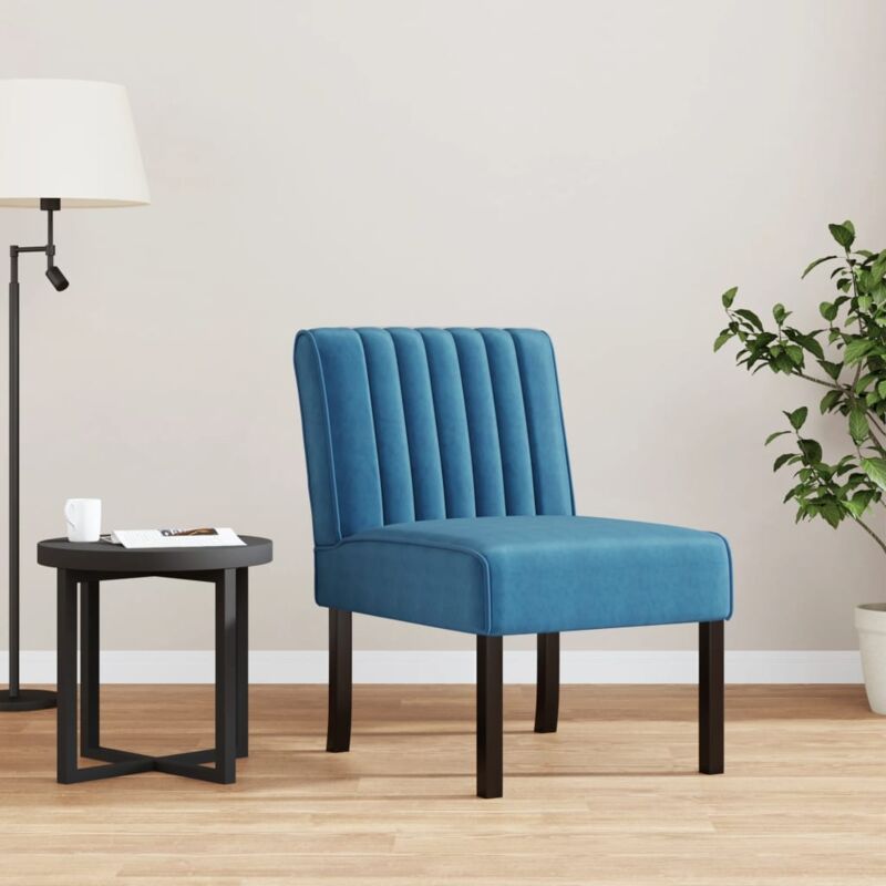 foto del prodotto maison exclusive furniture limited sedia pantofola blu in velluto
