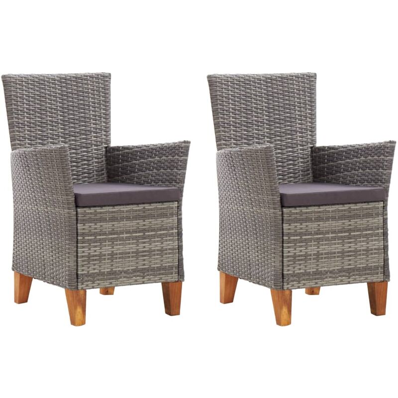 foto del prodotto maison exclusive - furniture limited - sedie da giardino 2 pz con cuscini in