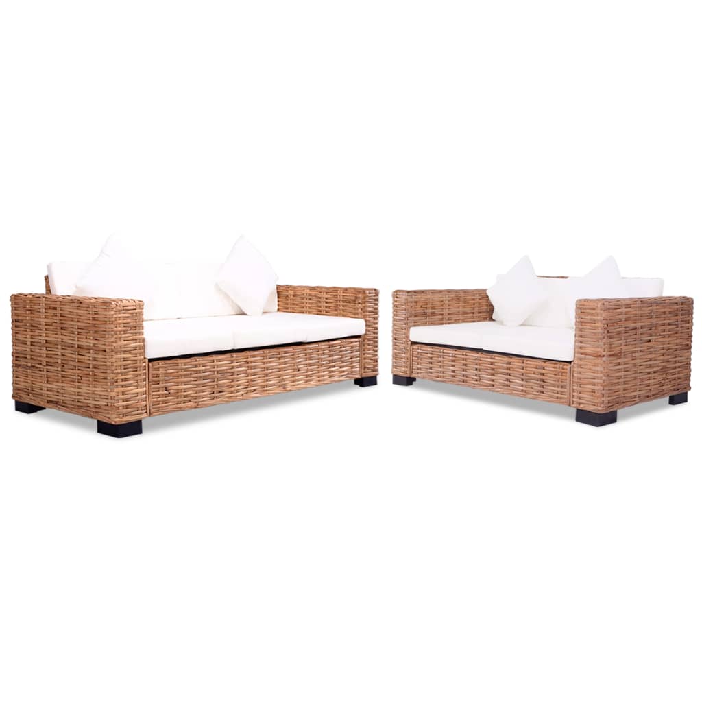foto del prodotto maisonchic set divani 15 pz in rattan naturale vidaxl