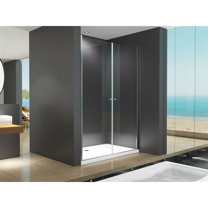 foto del prodotto maja 130x195 cm porta doccia a nicchia in vetro trasparente buylando