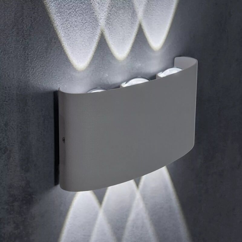 foto del prodotto maka applique led 16w con doppia luce, protezione ip65, montaggio facile a muro per esterni 6500k