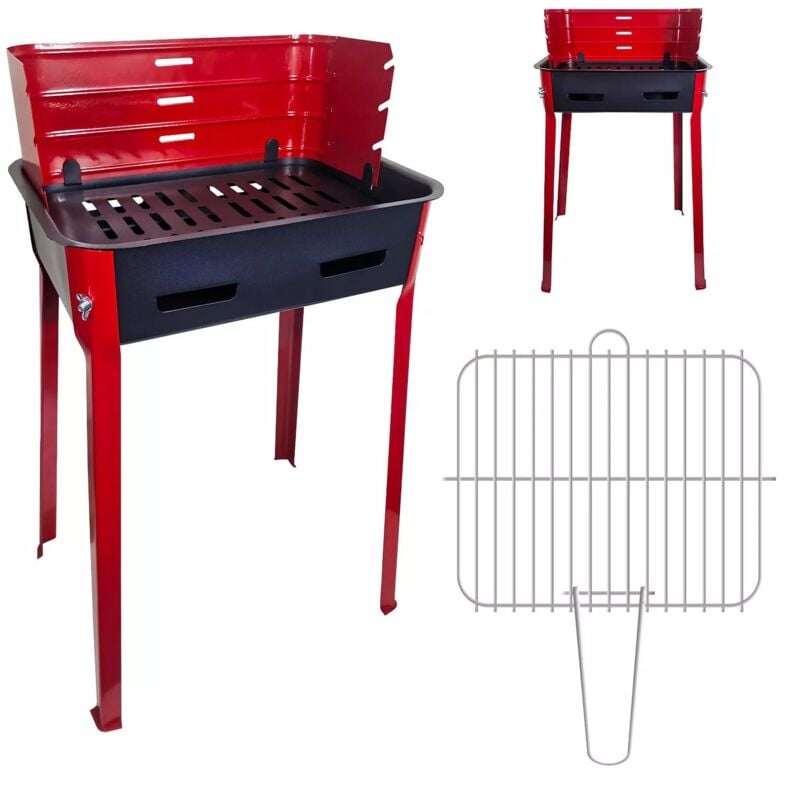 foto del prodotto maka barbecue a carbone portatile griglia in acciaio inossidabile e vassoio removibili, compatto e facile da trasportare. bbq piccolo