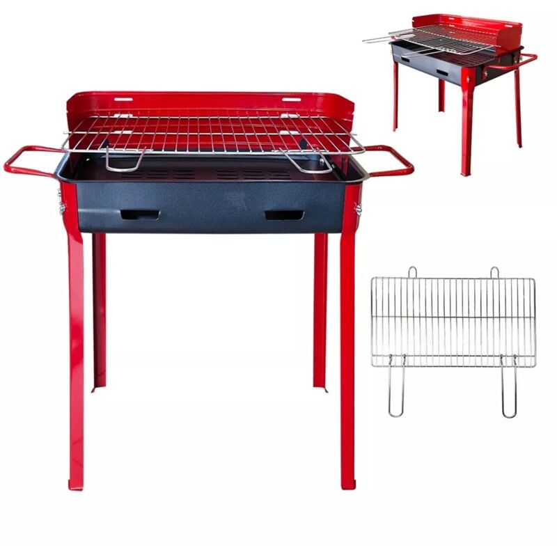 foto del prodotto maka barbecue a carbone portatile griglia in acciaio inossidabile e vassoio removibili, compatto e facile da trasportare. bbq piccolo