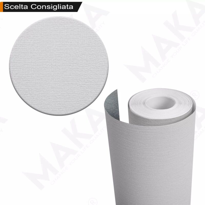 foto del prodotto maka carta da parati autoadesiva per interni, morbida e isolante, ideale per pareti di soggiorno, camera da letto e bagno white