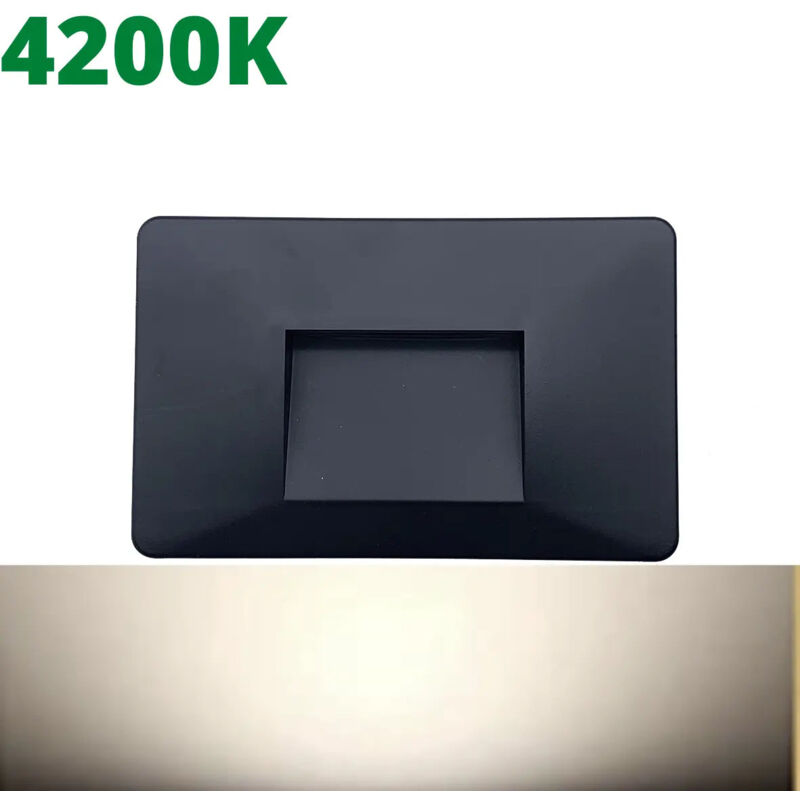 foto del prodotto maka - faretto segnapasso led ip65 3w per esterni con incasso in scatola 503, ideale per giardini, scale, e percorsi pedonali. impermeabile,