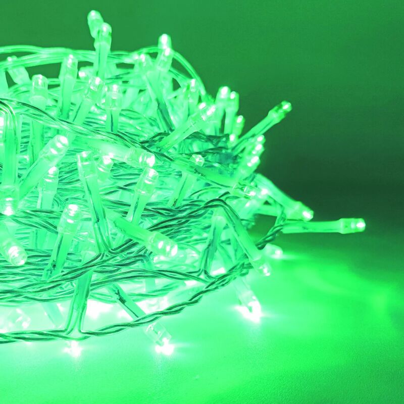 foto del prodotto maka luci di natale vintage 500 led 25m con 8 giochi di luce, ip44 per interno esterno acqua marina