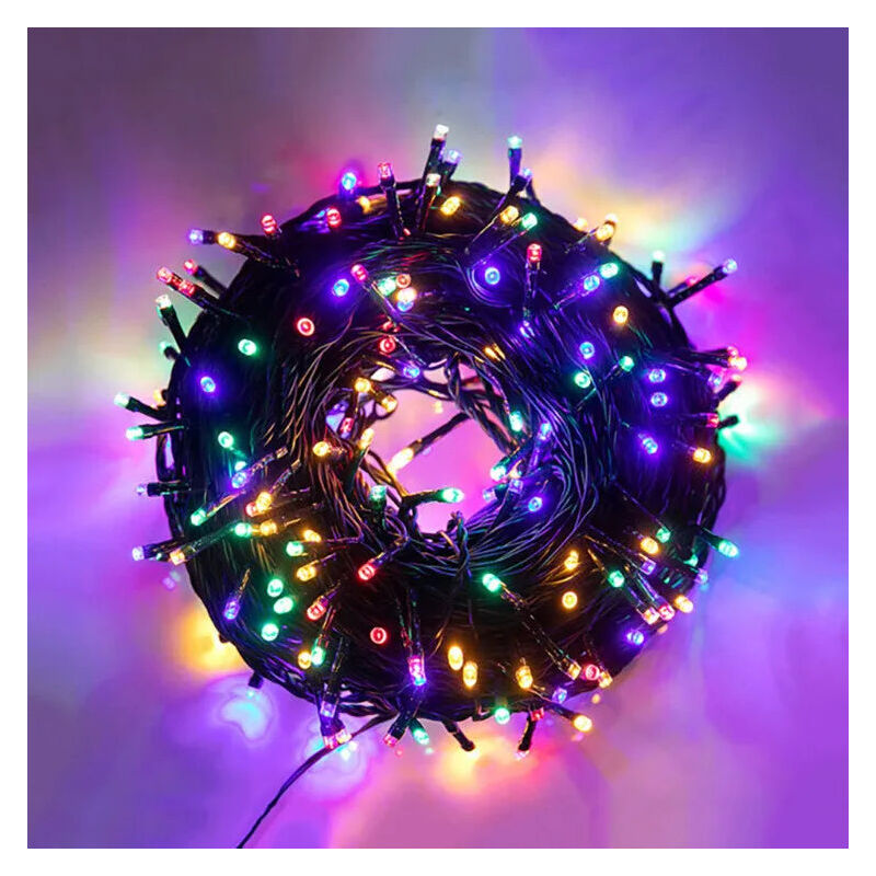 foto del prodotto maka luci di natale vintage a led per albero, fino a 600 led, ip20, decorazioni per interno bianco freddo 200
