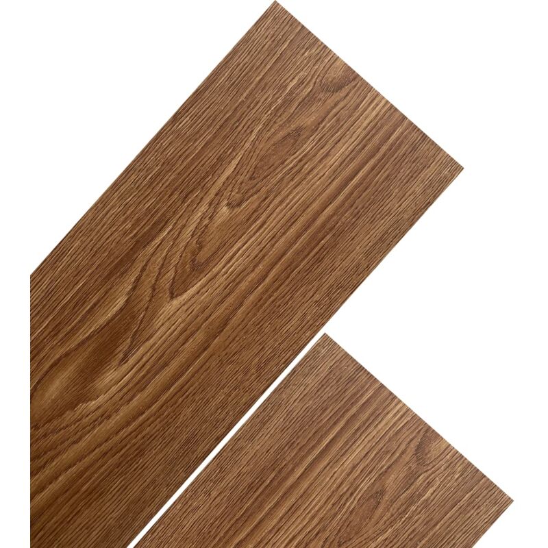 foto del prodotto maka pavimento pvc adesivo effetto legno parquet listone 15 pz rivestimento quercia scura autoadesivo senza ftalati per interno, 2 metri quadri