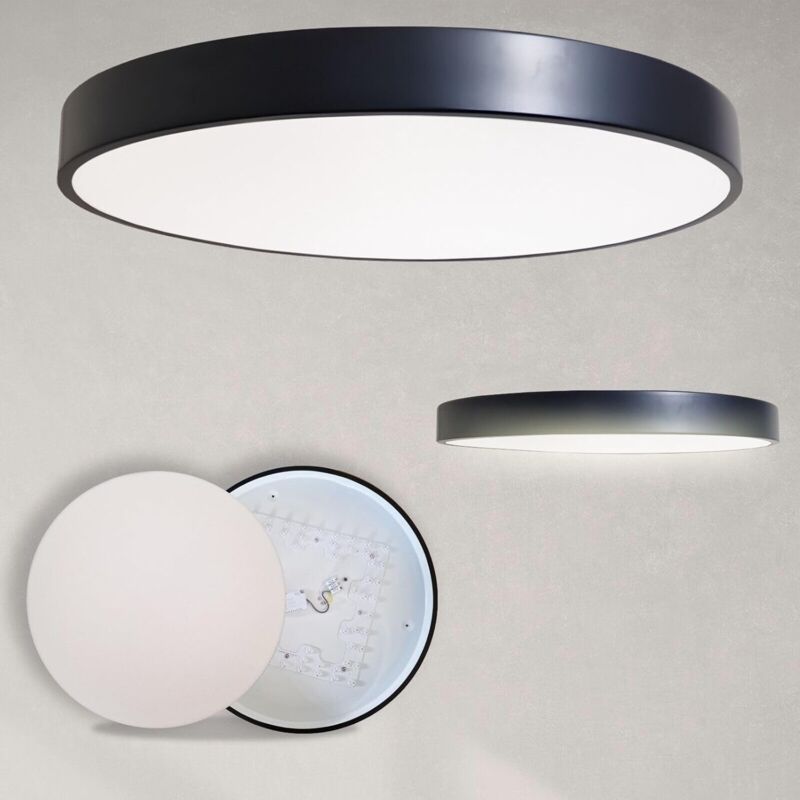foto del prodotto maka plafoniera led 70w, 50 cm, 8260 lumen, luce naturale fredda 4000k 6500k , design moderno per soggiorno, camera, cucina, e bagno, in alluminio