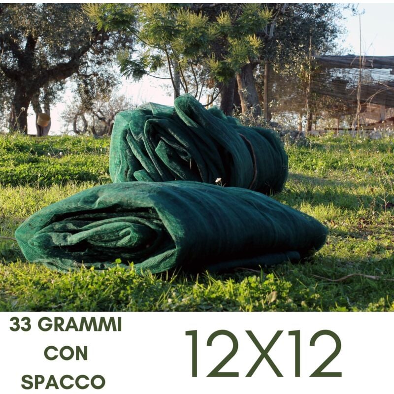 foto del prodotto maka rete per raccolta olive antispina, rinforzata e resistente, in polietilene 33 g mq con spacco 12x12