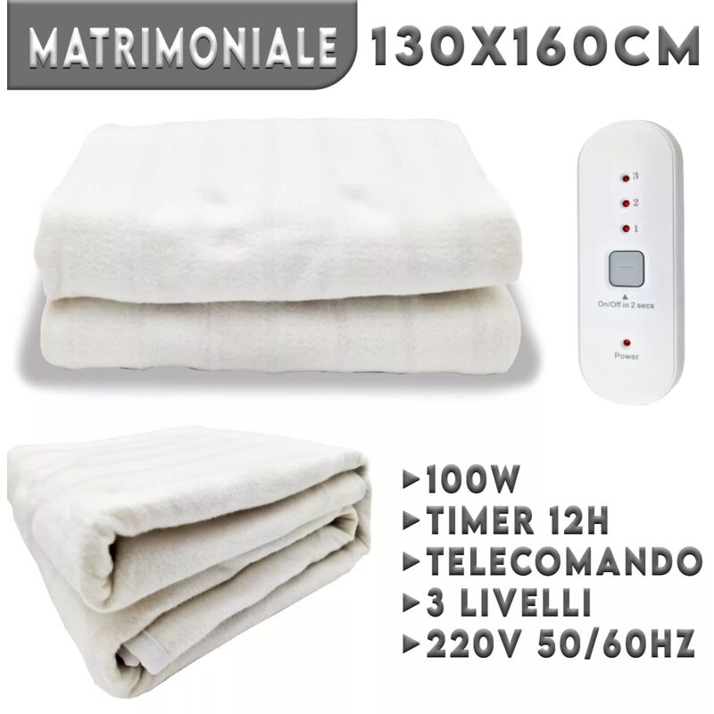 foto del prodotto maka scaldaletto elettrico lavabile riscaldamento rapido caldo comfort coperta riscaldante matrimoniale